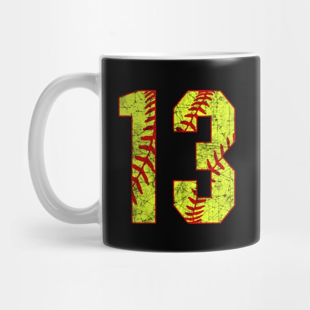 Fastpitch Softball Number 13 #13 Softball Shirt Jersey Uniform Favorite Player Biggest Fan by TeeCreations